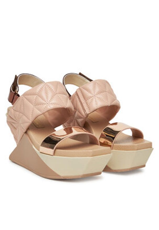 United Nude Sandały Delta Wedge Puffy 10902861188 Beżowy. Kolor: beżowy. Materiał: skóra