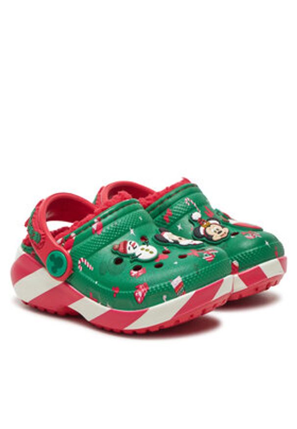 Crocs Klapki Classic Mickey Xmass Lined Clog T 210815 Zielony. Kolor: zielony