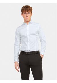 Jack & Jones - Jack&Jones Koszula Parma 12097662 Biały Super Slim Fit. Kolor: biały. Materiał: bawełna