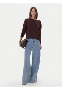 Kontatto Sweter 3M0808C Bordowy Relaxed Fit. Kolor: czerwony. Materiał: syntetyk #5
