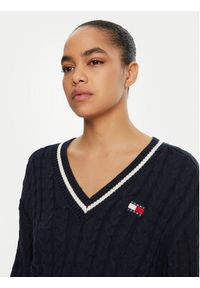 Tommy Jeans Sweter DW0DW19885 Granatowy Regular Fit. Kolor: niebieski. Materiał: bawełna #5