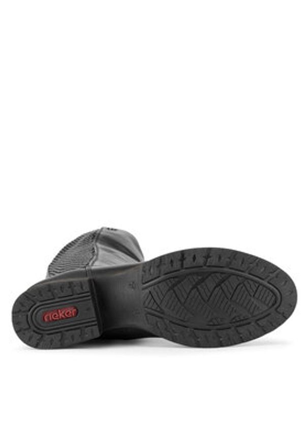 Rieker Kozaki Z9591-00 Czarny. Kolor: czarny. Materiał: skóra