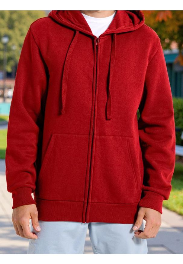 Sinsay - Bluza z kapturem - czerwony. Typ kołnierza: kaptur. Kolor: czerwony