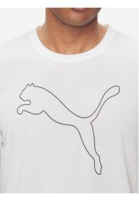 Puma Koszulka techniczna Performance Cat Tee 520315 Biały Regular Fit. Kolor: biały. Materiał: syntetyk