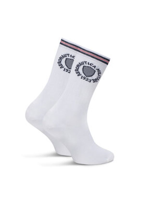 Aeronautica Militare Skarpety wysokie unisex 251CZ015DL561 Biały. Kolor: biały. Materiał: bawełna, materiał