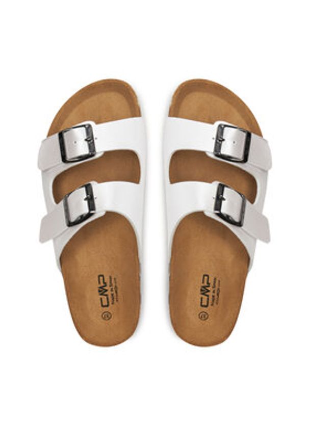 CMP Klapki Eco Thalitha Wmn Slipper 3Q91016 Biały. Kolor: biały. Materiał: skóra