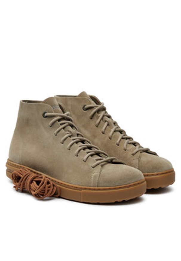 Birkenstock Sneakersy Bend Mid Decon Lenb 1024804 Beżowy. Kolor: beżowy. Materiał: skóra, nubuk
