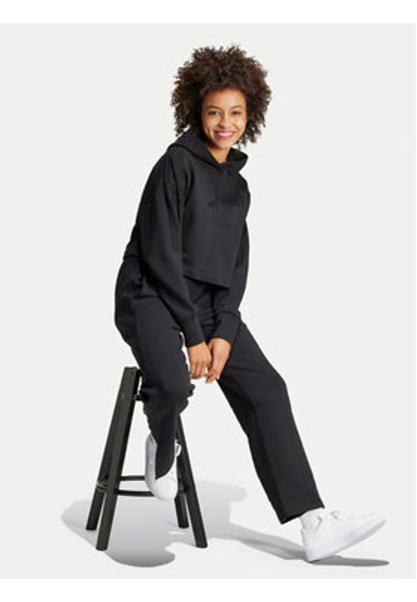 Adidas - adidas Bluza ALL SZN French Terry 3-Stripes JI9104 Czarny Regular Fit. Kolor: czarny. Materiał: bawełna