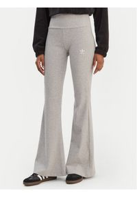 Adidas - adidas Legginsy Essentials IY9674 Szary Flared Leg. Kolor: szary. Materiał: wiskoza, bawełna #1