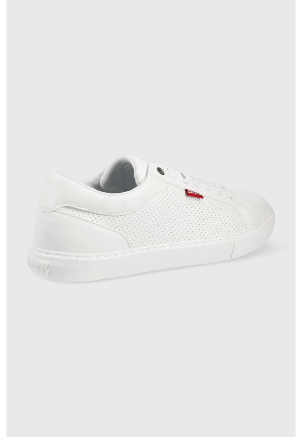 Levi's® - Levi's buty Woodward Refresh kolor biały. Okazja: na spotkanie biznesowe. Zapięcie: sznurówki. Kolor: biały. Materiał: guma. Sport: bieganie