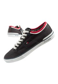TOMMY HILFIGER - Buty sportowe trampki do chodzenia męskie Tommy Hilfiger. Kolor: niebieski. Materiał: materiał. Szerokość cholewki: normalna. Sport: turystyka piesza