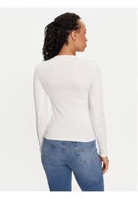 Tommy Jeans Bluzka Essential DW0DW17387 Écru Slim Fit. Materiał: bawełna #4