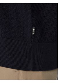 BOSS Sweter H-Lofranco 50565565 Granatowy Regular Fit. Kolor: niebieski. Materiał: bawełna #4