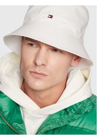 TOMMY HILFIGER - Tommy Hilfiger Kapelusz Essential Flag Bucket AW0AW14543 Biały. Kolor: biały. Materiał: materiał, bawełna