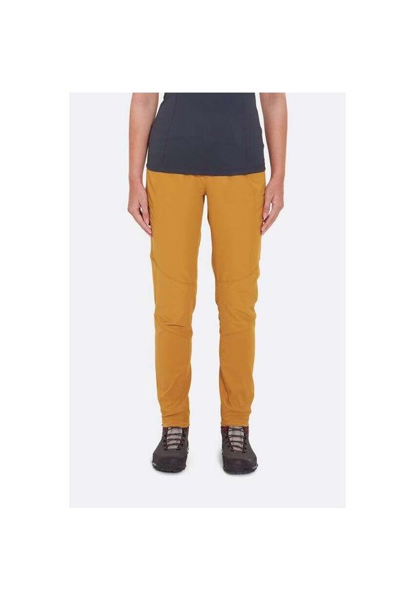 Spodnie damskie Rab Incline Light. Kolor: żółty. Sezon: wiosna, lato. Sport: turystyka piesza