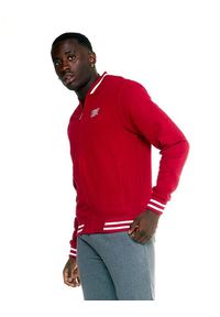 LEONE 1947 APPAREL - Męski dres lifestylowy z pełnym zamkiem. Kolor: czerwony, brązowy, wielokolorowy, szary. Materiał: dresówka. Sport: fitness