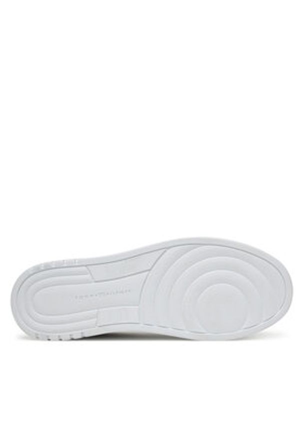 TOMMY HILFIGER - Tommy Hilfiger Sneakersy Sporty Cupsole FW0FW08795 Biały. Kolor: biały. Materiał: skóra