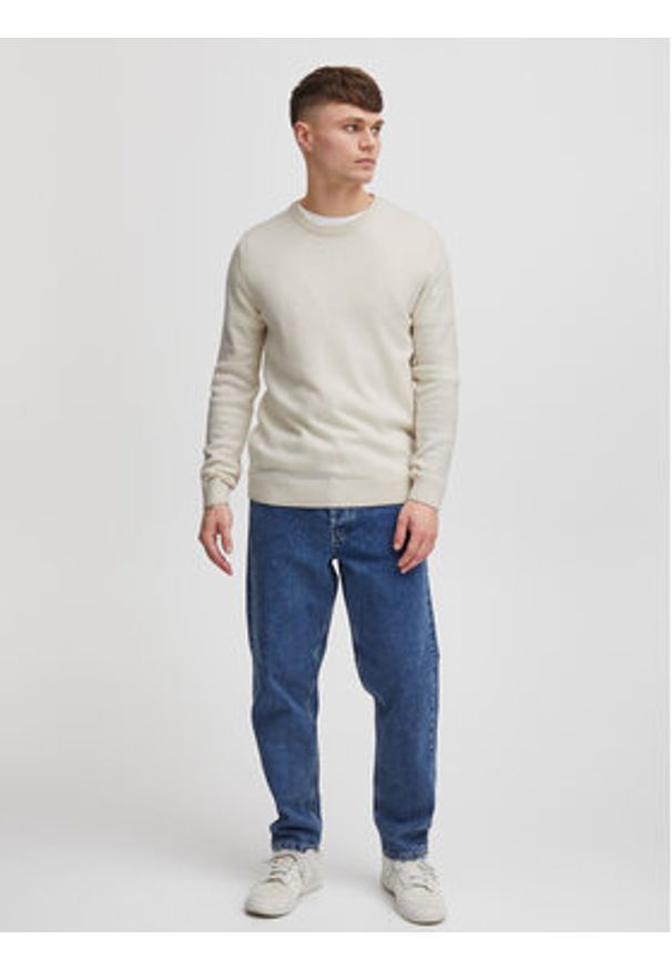 !SOLID - Solid Sweter 21107341 Beżowy Regular Fit. Kolor: beżowy. Materiał: syntetyk