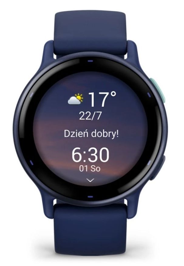GARMIN - Garmin Vivoactive 5 granatowy. Rodzaj zegarka: cyfrowe. Kolor: niebieski. Styl: casual, sportowy