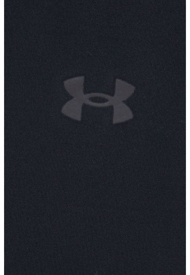 Under Armour spodnie treningowe damskie kolor czarny gładkie. Kolor: czarny. Materiał: materiał, skóra. Wzór: gładki