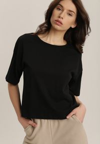 Renee - Czarny T-shirt Perfiel. Kolor: czarny. Długość rękawa: krótki rękaw. Długość: krótkie #1