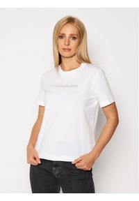 Calvin Klein Jeans T-Shirt Logo J20J214773 Biały Regular Fit. Kolor: biały #1