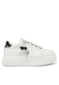 Karl Lagerfeld - KARL LAGERFELD Sneakersy Kreeper Lo KL42376T Biały. Kolor: biały. Materiał: skóra #1