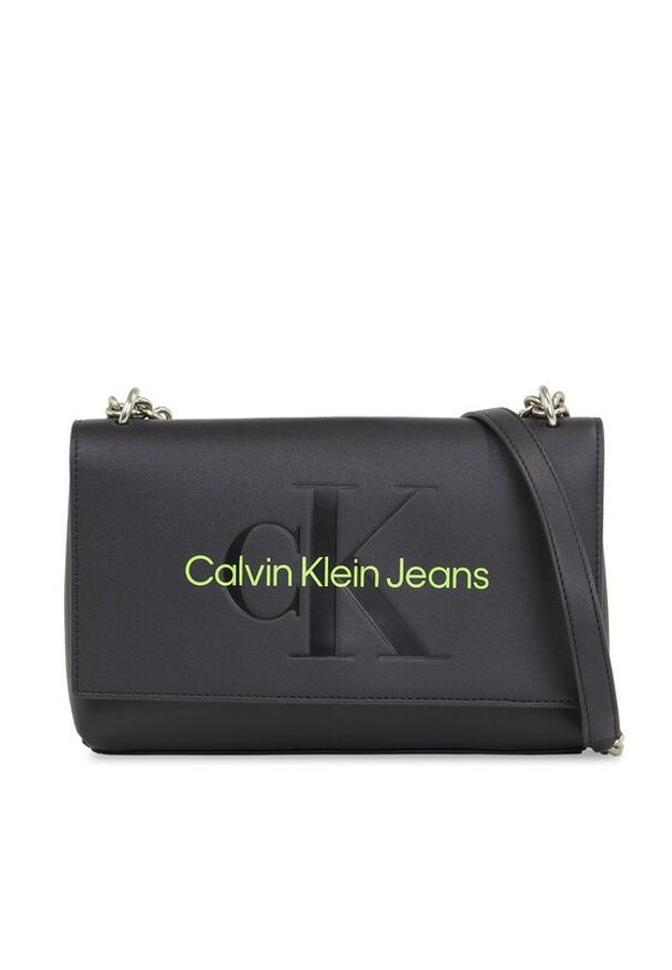 Calvin Klein Jeans Torebka Sculpted Ew Flap Conv25 Mono K60K611866 Czarny. Kolor: czarny. Materiał: skórzane