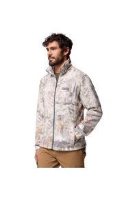 columbia - Polar turystyczny męski Steens Mountain Printed Jacket. Kolor: szary. Materiał: poliester. Sport: turystyka piesza
