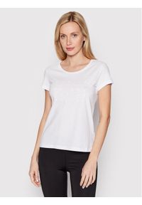 4f - 4F T-Shirt H4L22-TSD013 Biały Regular Fit. Kolor: biały. Materiał: bawełna