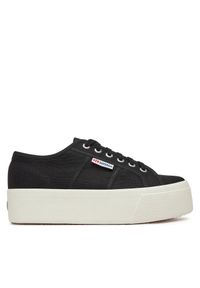 Tenisówki Superga. Kolor: czarny. Obcas: na platformie