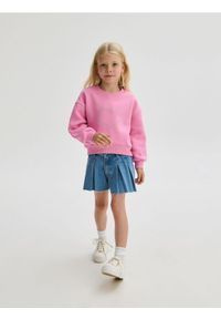 Reserved - Bluza z apikacją - różowy. Kolor: różowy. Materiał: bawełna