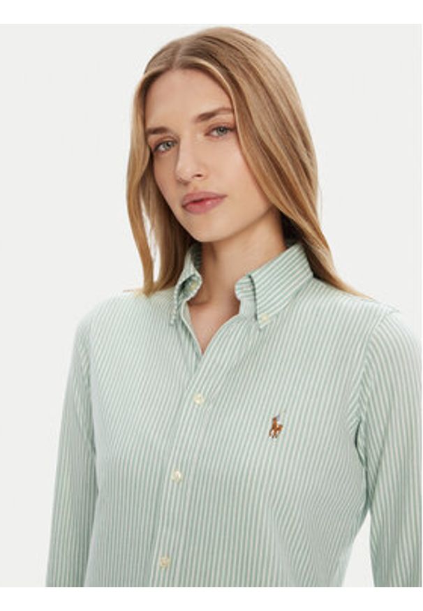 Polo Ralph Lauren Koszula 211910131011 Zielony Classic Fit. Typ kołnierza: polo. Kolor: zielony. Materiał: bawełna