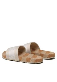 Tommy Jeans Klapki Th Woven Slide FW0FW07259 Beżowy. Kolor: beżowy. Materiał: materiał #3