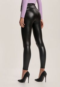 Renee - Czarne Spodnie Skinny Nemororin. Stan: podwyższony. Kolor: czarny. Długość: długie. Wzór: gładki #2