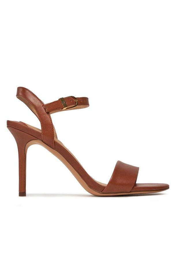 Lauren Ralph Lauren - LAUREN RALPH LAUREN Sandały 802940588002 Brązowy. Kolor: brązowy. Materiał: skóra
