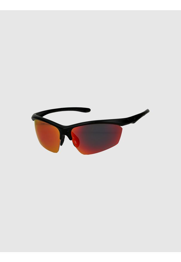 4f - 4F Okulary sportowe z multibarwną powłoką - czerwone Uniwersalny. Kolor: czerwony. Wzór: gradientowy