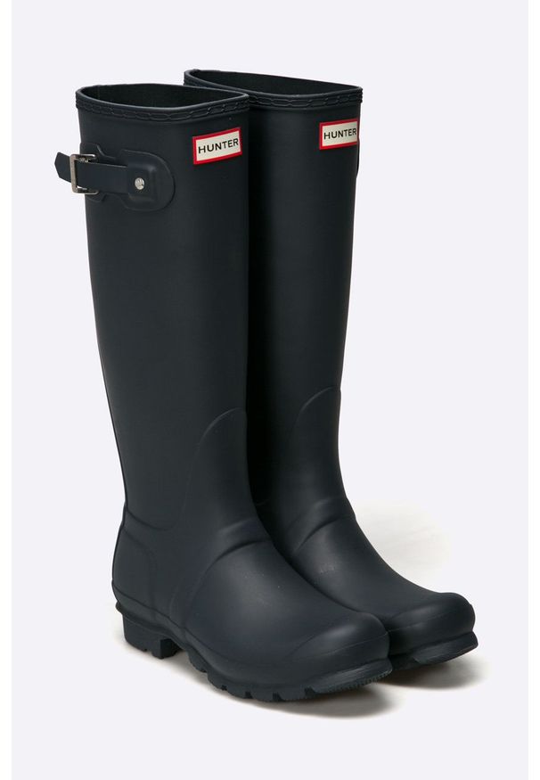 Hunter - Kalosze Womens Original Tall. Nosek buta: okrągły. Kolor: niebieski. Szerokość cholewki: normalna