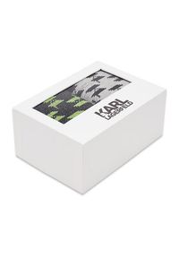 Karl Lagerfeld - KARL LAGERFELD Zestaw 2 par wysokich skarpet damskich Monogram Perforated 225W6006 Kolorowy. Materiał: materiał, bawełna. Wzór: kolorowy #3