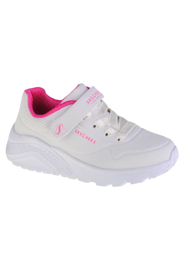 skechers - Buty sportowe Sneakersy dziewczęce, Uno Lite. Zapięcie: rzepy. Kolor: wielokolorowy, różowy, biały. Materiał: materiał, syntetyk. Szerokość cholewki: normalna. Sport: turystyka piesza