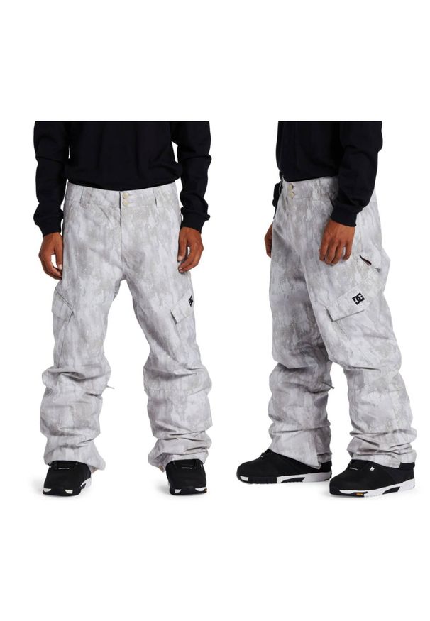 Spodnie snowboardowe męskie DC Shoes Shadow 15K kombinezon. Kolor: biały. Materiał: poliester. Sezon: zima. Sport: snowboard
