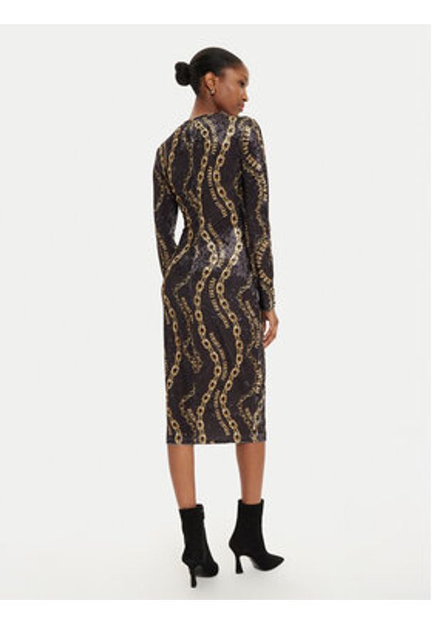 Versace Jeans Couture Sukienka codzienna 77HAO9B0 Czarny Slim Fit. Okazja: na co dzień. Kolor: czarny. Materiał: wiskoza. Typ sukienki: proste. Styl: casual