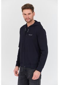 Armani Exchange - ARMANI EXCHANGE Granatowa męska bluza z kapturem, Rozmiar M. Typ kołnierza: kaptur. Kolor: niebieski #6