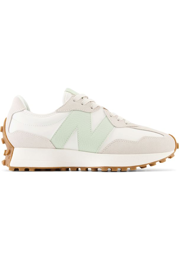 Buty damskie New Balance WS327OU – szare. Okazja: na co dzień. Kolor: szary. Materiał: materiał, dresówka, skóra, guma. Szerokość cholewki: normalna. Sezon: wiosna