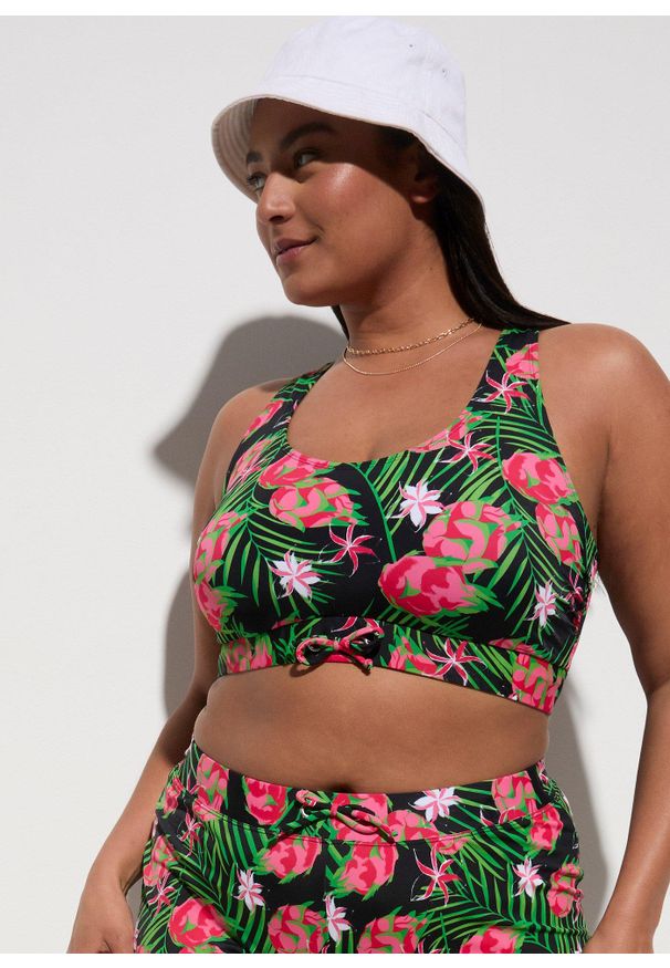 bonprix - Bikini z biustonoszem bustier (2 części). Kolor: czarny