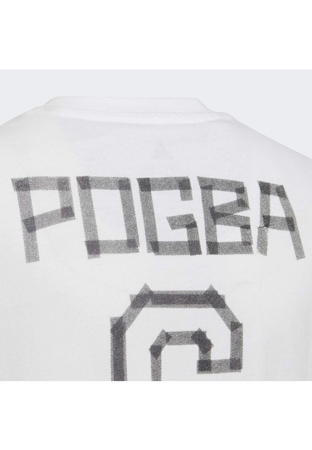 Koszulka dziecięca Adidas Pogba Tee bawełniana biała. Kolor: biały. Materiał: bawełna