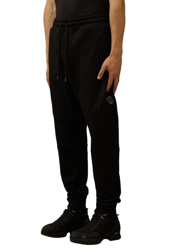 C.P. Company - C.P. COMPANY Czarne męskie spodnie dresowe Jogging Pant, Rozmiar S. Kolor: czarny. Materiał: dresówka. Sport: bieganie
