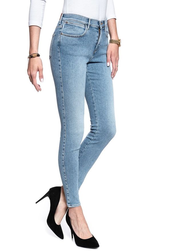 Wrangler - WRANGLER HIGH SKINNY BLUE POWDER W27HFS15L 112128076. Stan: podwyższony