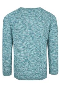 Oryginalny Sweter Męski Pioneer – Bawełna – Melanżowa Tkanina - Kolor Morski (Jasny). Kolor: niebieski. Materiał: bawełna. Wzór: melanż. Sezon: lato