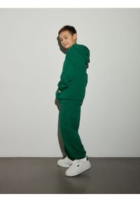 Reserved - Bawełniane spodnie jogger - zielony. Kolor: zielony. Materiał: bawełna